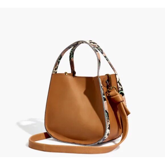 Madewell The Sydney Leather Hand Bag Purse Snake Embossed Missing Strap - Picture 10 of 10